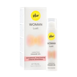 Gel Pjur Woman Lust 15 ml, estimulante femenino con efecto vibrador y hormigueo duradero.