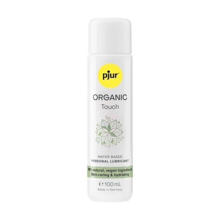 Pjur Organic Touch Lubricante Hidratante Vegano 100 ml – vista frontal del envase.