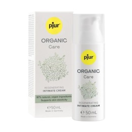 Pjur Organic Care Crema Íntima Regeneradora 50 ml – vista frontal del envase.