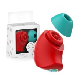 Estimulador de clítoris Donnie de INTENSE rojo y verde – vista frontal