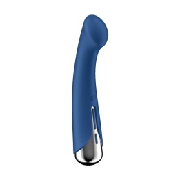 Vibrador rotador Satisfyer Spinning G-Sport 1 azul, vista lateral.