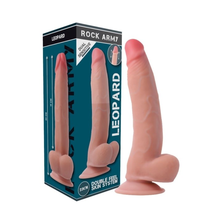 Packaging del dildo realista RockArmy Leopard Dual Density