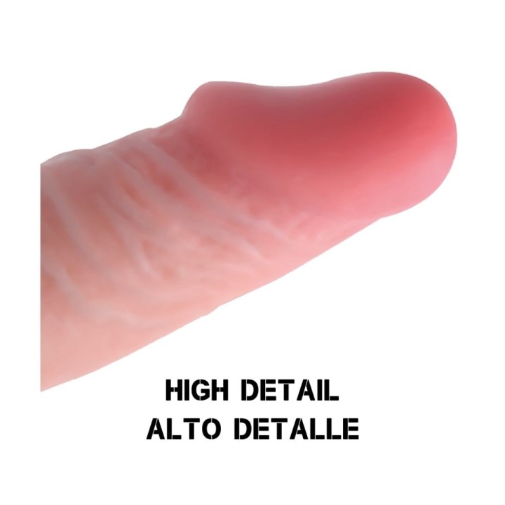 Detalle del glande realista del dildo RockArmy Leopard