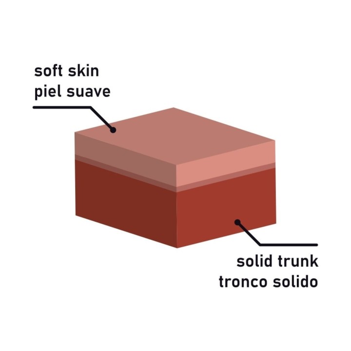 Estructura interna Dual Density del dildo Crusader