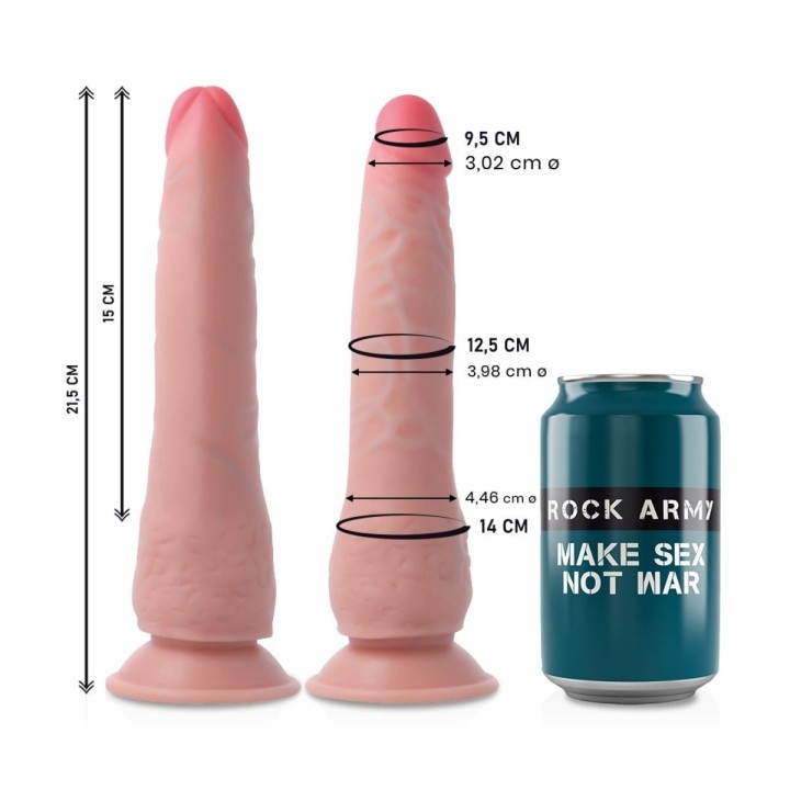 Medidas y diámetro del dildo realista RockArmy Crusader