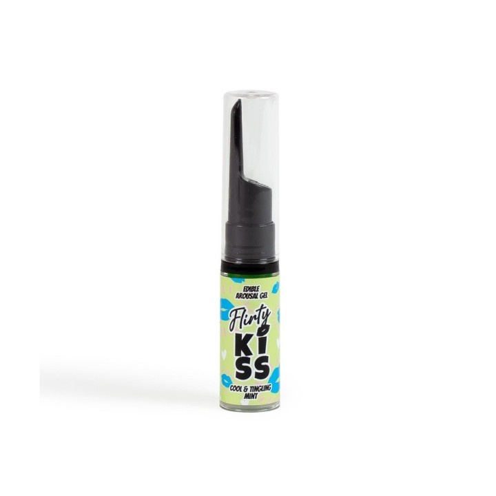 Gel Flirty Kiss sabor menta, aporta frescor y placer extra durante el sexo oral.