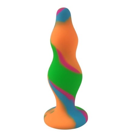 Plug anal multicolor A-Gusto de silicona, vista principal.