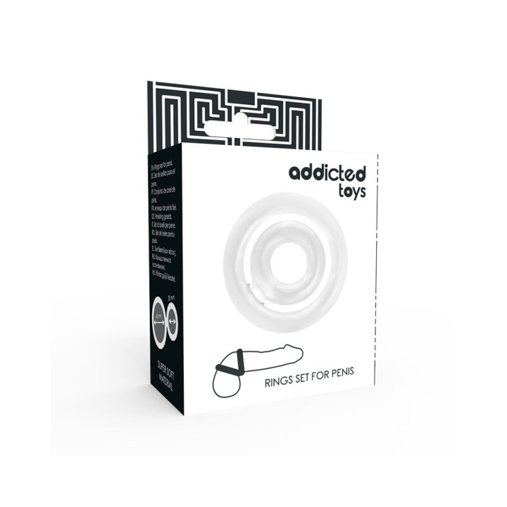 Packaging frontal del anillo doble Potenz Clear ADDICTED TOYS.