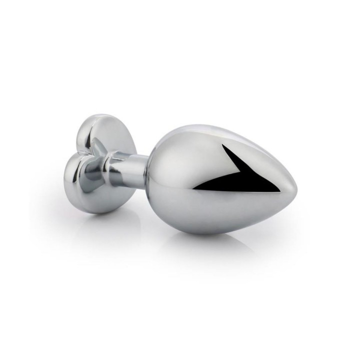 Base del plug Afterdark con diseño de corazón y joya rojo rubí.