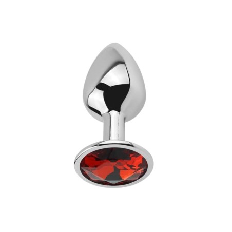 Plug anal Afterdark talla S con joya rojo rubí, elegante y seguro.