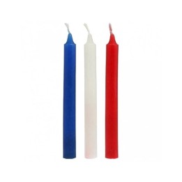 Velas BDSM Bondage Play 3 piezas colores rojo azul blanco
