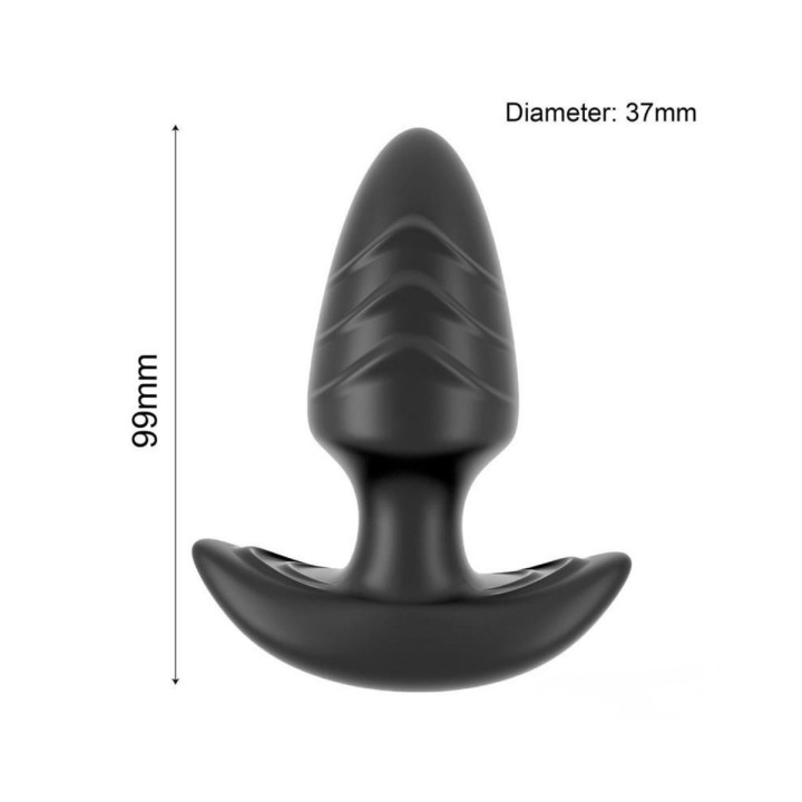 Medidas del Frank, el plug anal con vibración y rotación de Afterdak