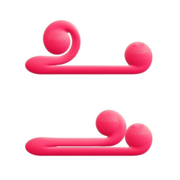 Vista del vibrador en posición extendida y plegada para apreciar su flexibilidad.