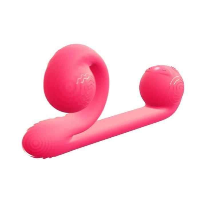 Vista principal del Snail-Vibe Rosa, vibrador multiacción con diseño ergonómico.