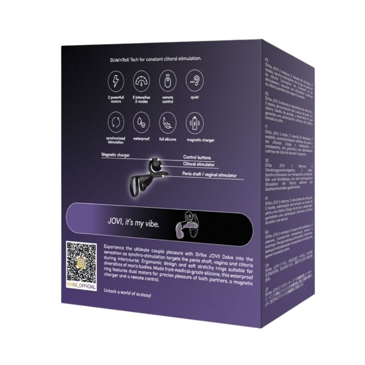 Reverso del packaging del Snail‑Vibe Jovi Negro.