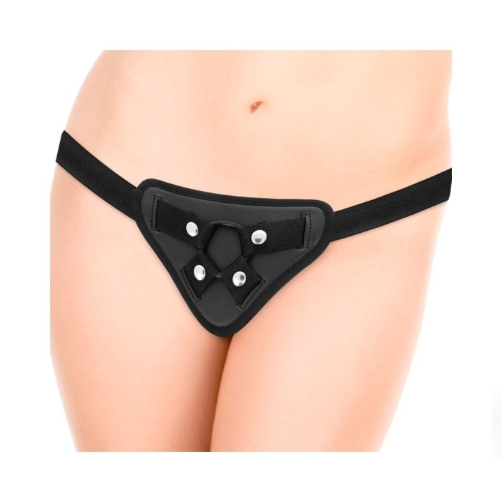 Vista del Arnés puesto las cintas sujetan bajo las nalgas.