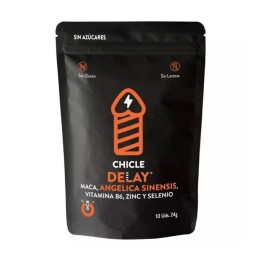 Packaging 10 pastillas chicles sabor agradable maca y ginseng Wug Gum - Retardante