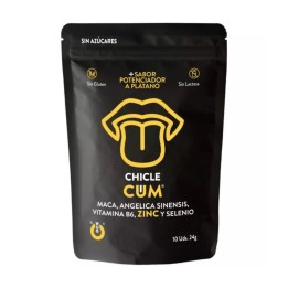 Packaging 10 pastillas chicles sabor Plátano natural Wug Gum Semen - Espermatozoides