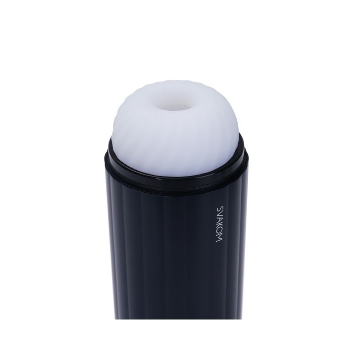 Detalle exterior funda texturizada del masturbador Svakom Sam Neo 2 Pro con calefacción