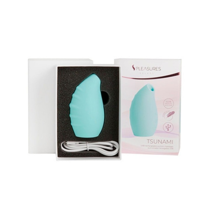 Packaging completo y bien protegido del Tsunami Candy  turquesa de Spleasures Velvet