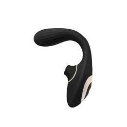 Vista de la flexibilidad del Dual Suction negro de Spleasures Premium Line, torbellino de succión y penetración.