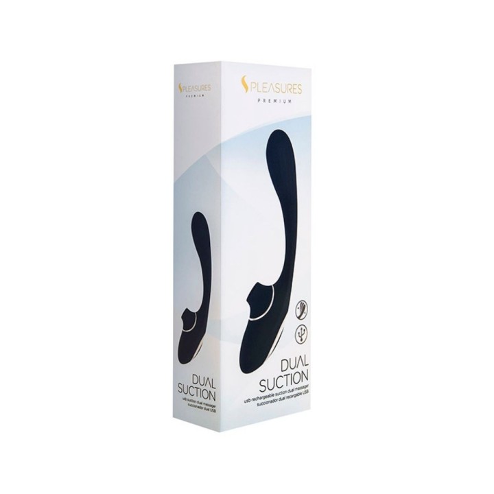 Packaging cerrado del Dual Suction negro de Spleasures Premium Line