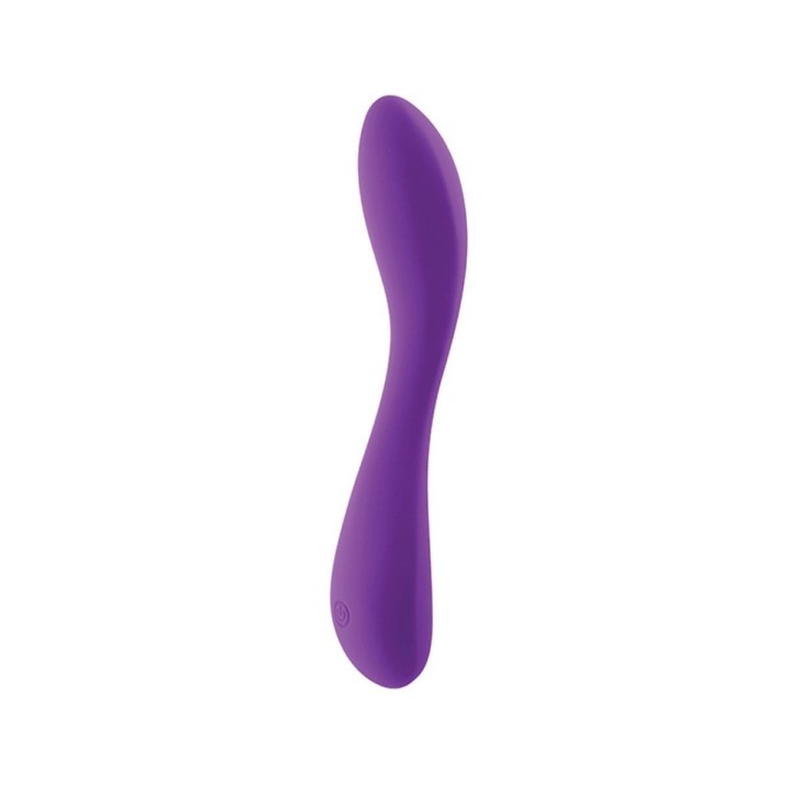 Vista inversa del Vibrador Líbido Purple simétrica y ondulada.