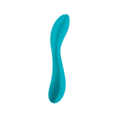 Vista inversa del Vibrador Líbido Purple simétrica y ondulada.