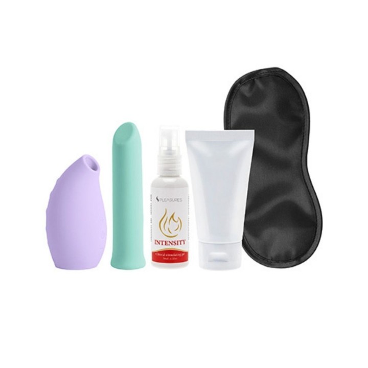 Vista del contenido del Lover Kit mint, de Spleasures Kits.