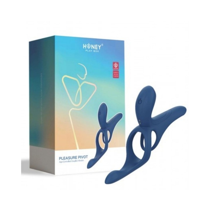 Honey Play Box - Anillo doble Pleasure Pivot - Blue