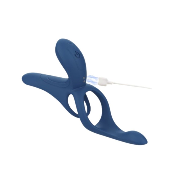 Honey Play Box - Anillo doble Pleasure Pivot - Blue