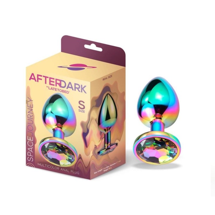 Packaging y Plug anal Space Journey en su respectiva caja marcada por la talla