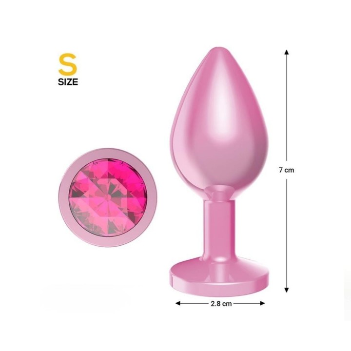 Medidas del Plug talla S de metal anodizado rosa de Afterdark