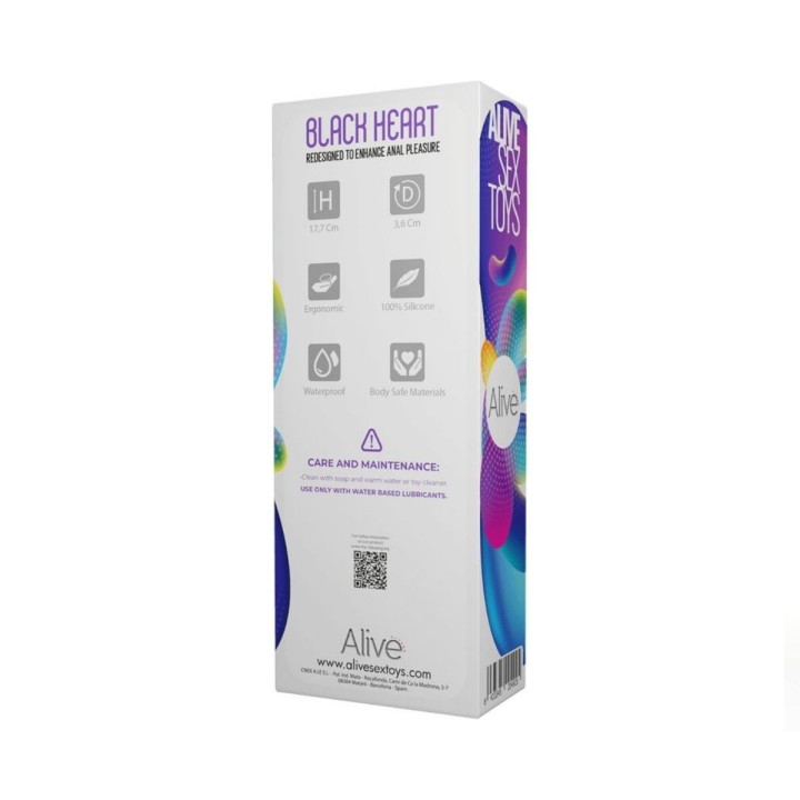 Alive - Estimulador anal o/ vaginal manual - silicona negra