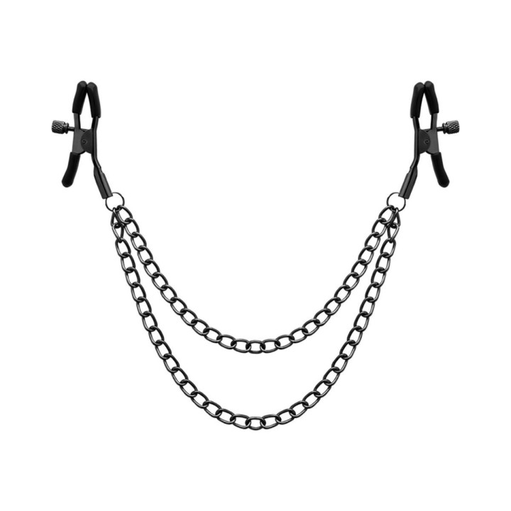 Cadena con pinzas para pezones de buena terminación y seguridad de Begme