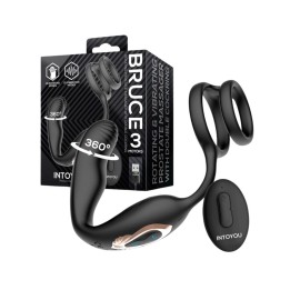 Plug anal con anillo doble Bruce, para la próstata con giro 360º de Intoyou