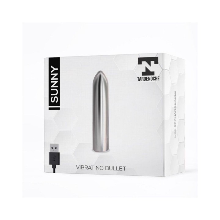 Packaging oficial de la línea de TardeNoche para la bala Sunny