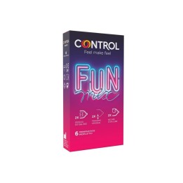 Perspectiva de la caja de los preservativos Fun Mix de 6 unidades de Control