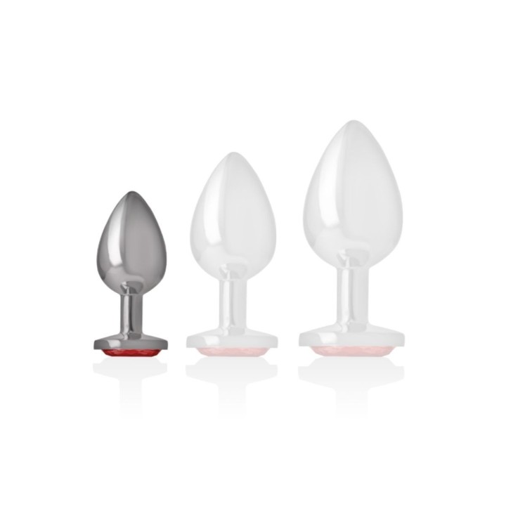 Comparativa de tamaño del plug anal Intense talla S, diseño ergonómico y elegante.