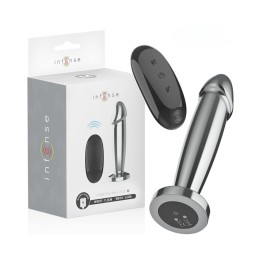 Plug anal con forma de Dildo y control remoto de Intense en su caja y con su mando