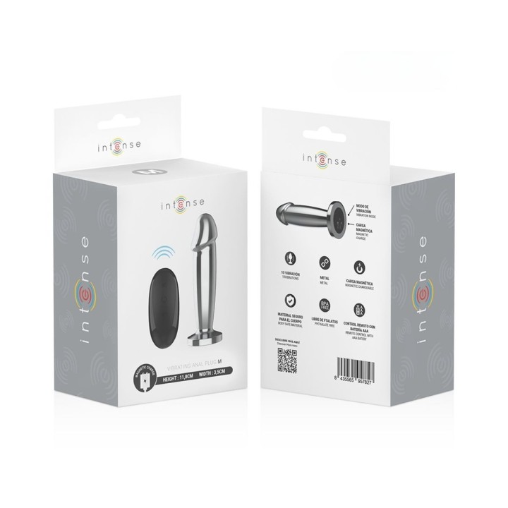 Packaging oficial del Plug Anal con forma de dildo de Intense