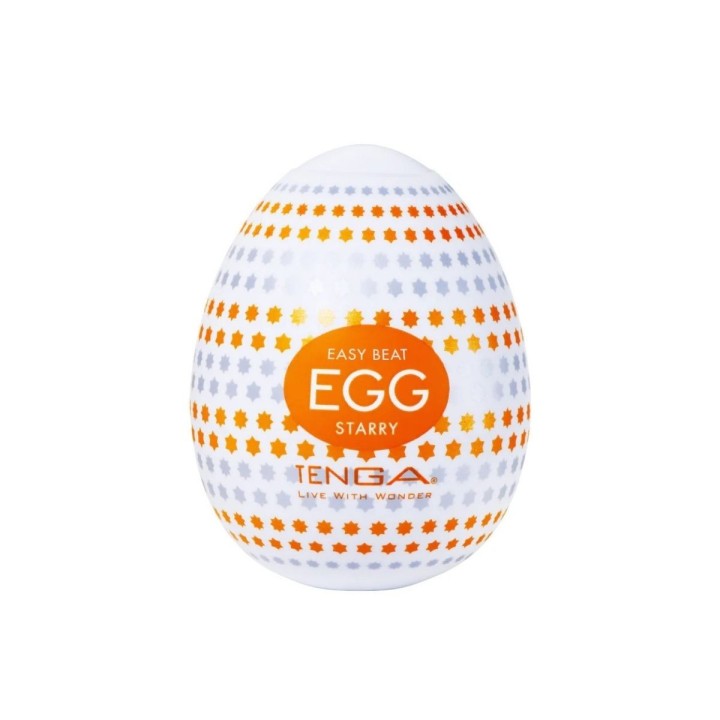Vista del exterior del huevo masturbador Starry de Tenga colección Standar