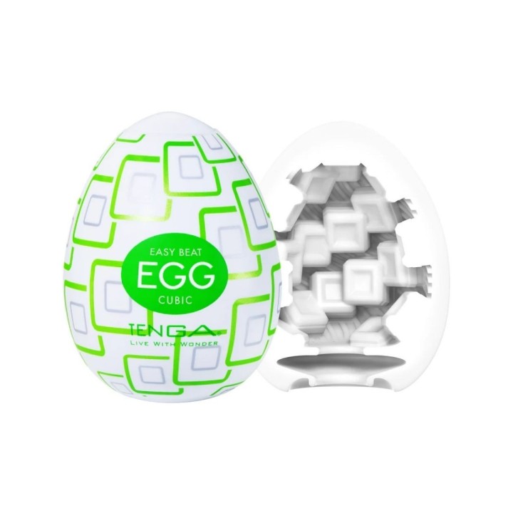 Tenga Egg  Cubic con su nuevo formato y vista del interior texturizado