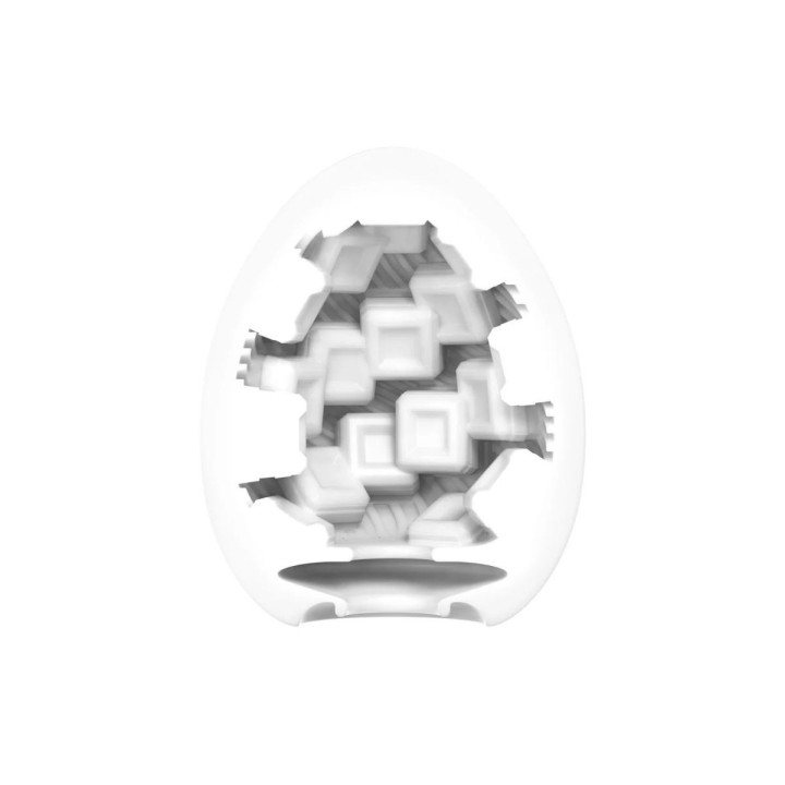 Interior del huevo Cubic, texturas cubos superpuestos con bordes gruesos de la colección Standar