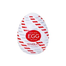 Vista del exterior del huevo masturbador Twister de Tenga colección Standar