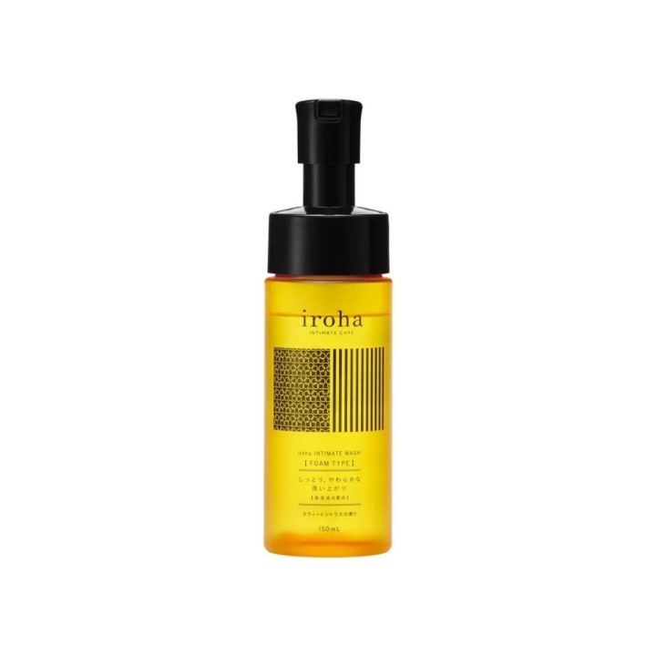 Frasco amarillo de 150 ml de la espuma de limpieza íntima de Iroha - Cítricos Dulces