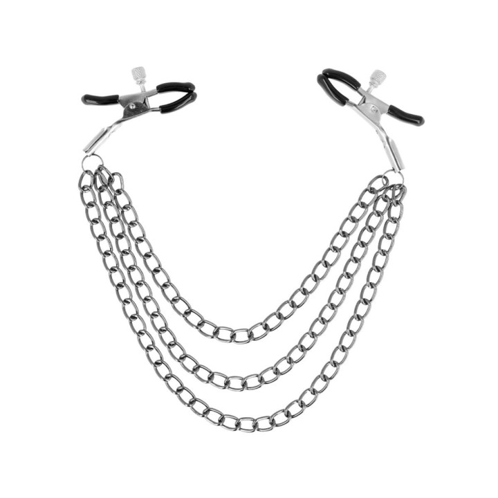 Majestuosa Pinza con triple cadenas en negro de Kink