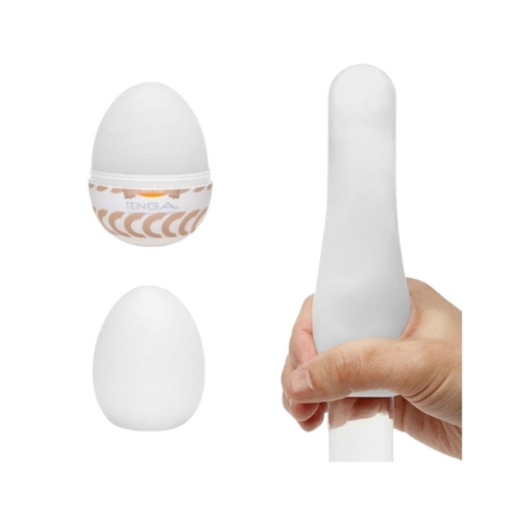 Tenga Wavy II – Masturbador compacto en uso