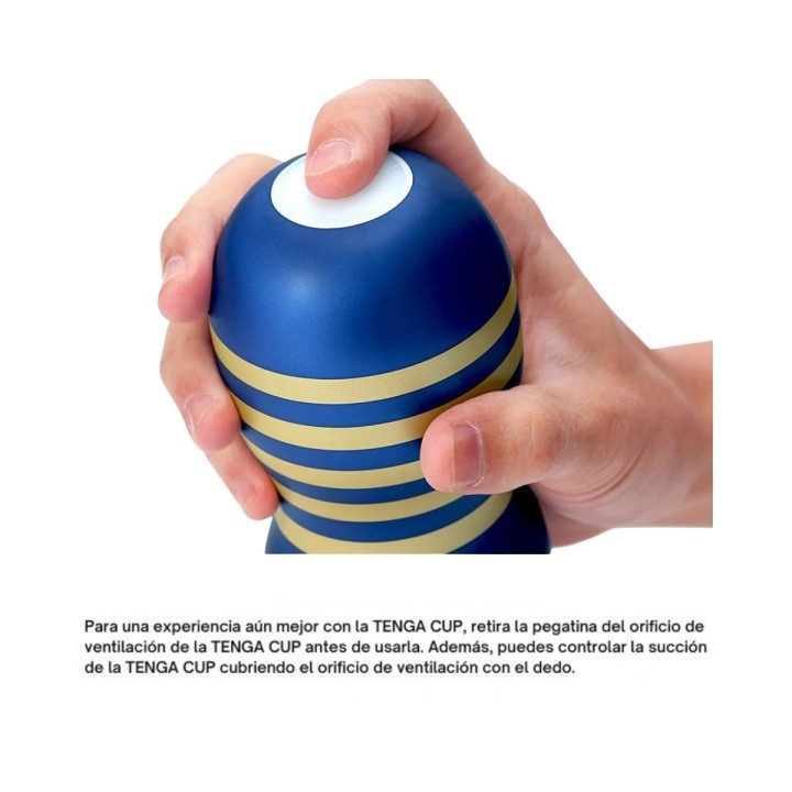 Quita la etiqueta y disfruta de la sensación de succión con un solo dedo.