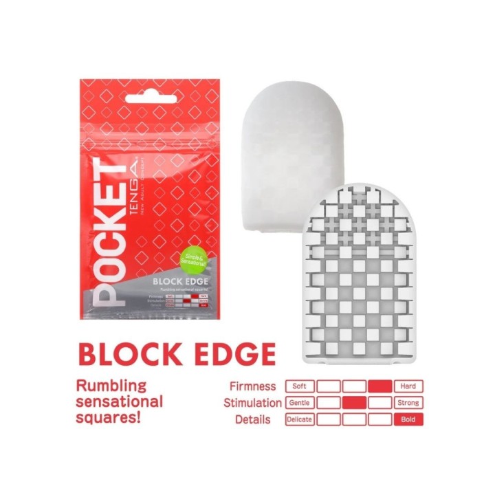 Sobre rojo y texturas del Pocket Block Edge de Tenga